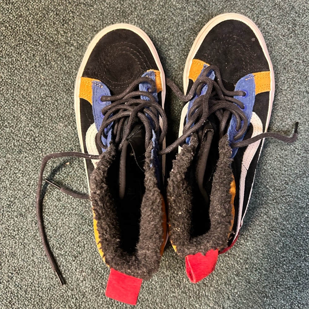 Vans Black and Blue Athletic Shoes